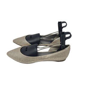 BP Flats D'Orsay Shoes  Gold Glitter  Size‎ 8.5  *READ LISTING*